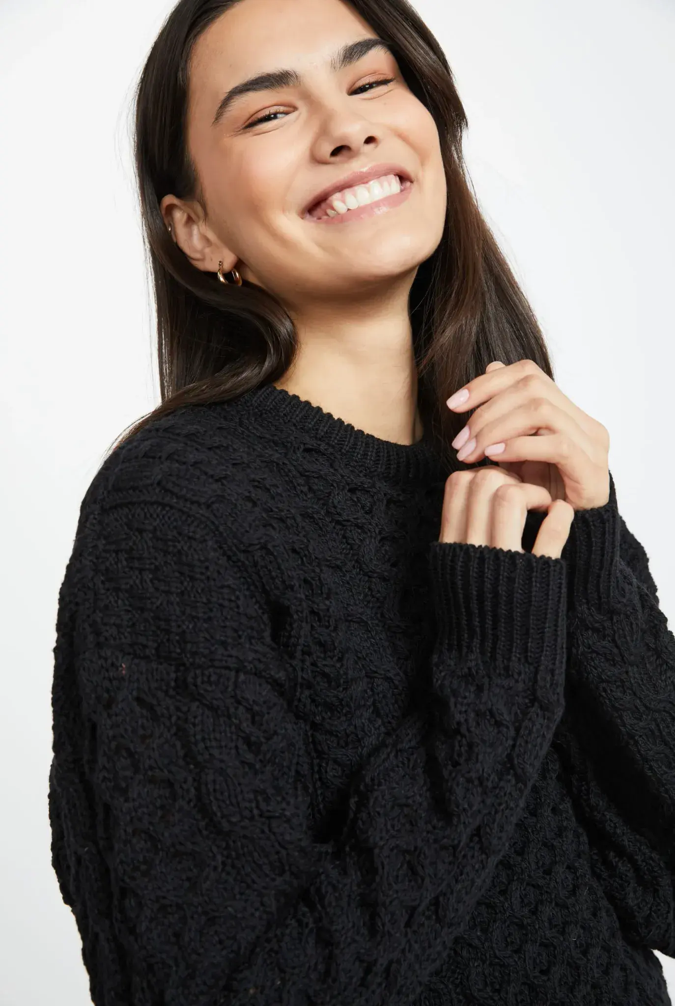 Irish 100% Merino Wool Aran Jumper - Unisex Winter Sweater Gift -Long Sleave - Picture 13 of 48