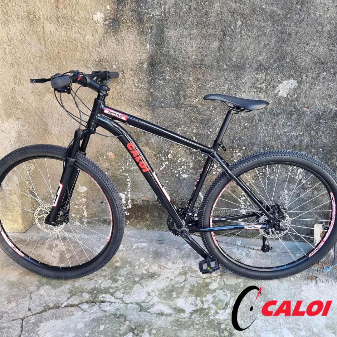 Caloi – Bicicleta Mojave Aro 29, Freio à disco hidráulico, Câmbio Microshift, 27 Velocidades