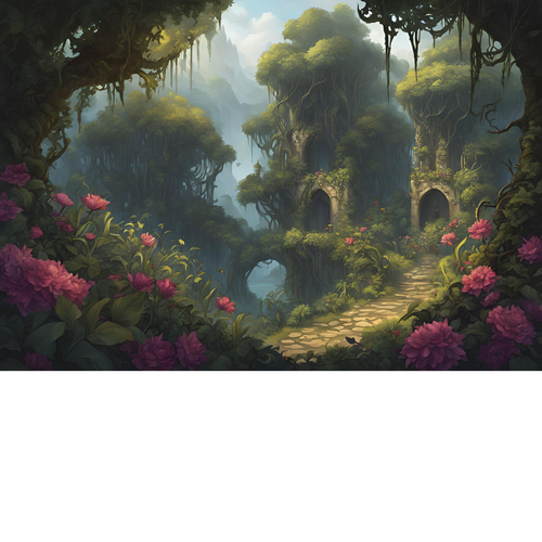 A fearsome, ancient guardian of the labyrinth with dark, menacing features. It has a powerful presen.png