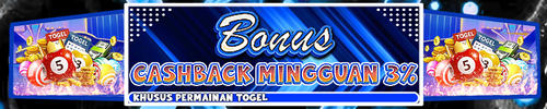 7.BONUS CASHBACK MINGGUAN