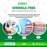 Get perfectly pressed clothes with our steam ironing service in Shaikpet.