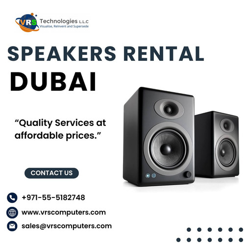 For top-quality speakers rental services near Dubai, look no further than VRS Technologies LLC. Our Speakers Rental Dubai service offers a wide range of high-performance speakers to make your event sound amazing. Contact us at +971-55-5182748.

Visit: https://www.vrscomputers.com/computer-rentals/sound-system-rental-in-dubai/