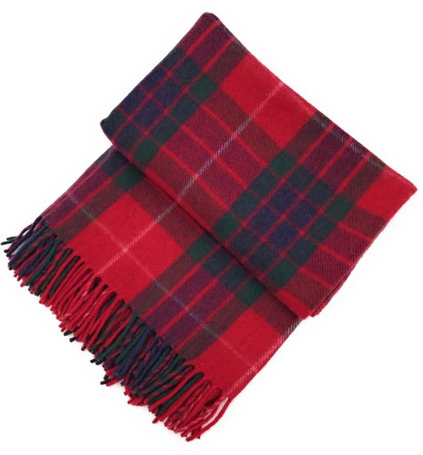 highland wool blend tartan blanket throw fraser red tartan cosy living room accessory 7436 p.jpg