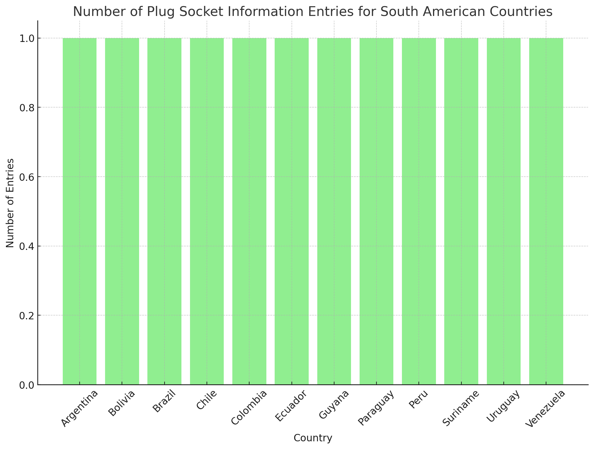 Plug Socket Entries for South American Countries