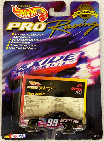 Машинка Hot Wheels Ford Thunderbird Jeff Burton #99 Exide 1997 Pro Racing NASCAR Season Summary 2014.jpg