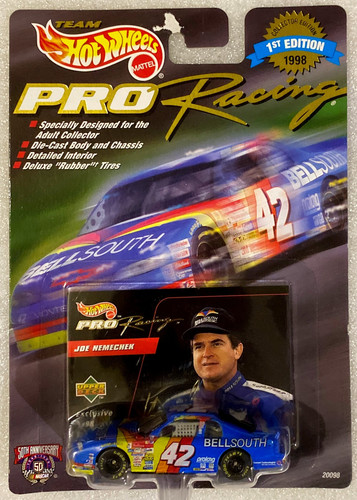 Машинка Hot Wheels Chevrolet Monte Carlo Joe Nemechek #42 Bell South 1998 Pro Racing NASCAR (blue) 2.jpg