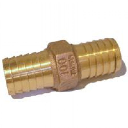 No Lead Brass1" Barb x 1" Barb Brass Insert Fitting. Visit https://www.aquascience.net/no-lead-brass1-barb-x-1-barb-brass-insert-fitting
