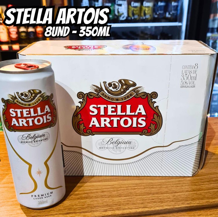 Pack de Stella Artois Sleek 350ml, 8 Unidades