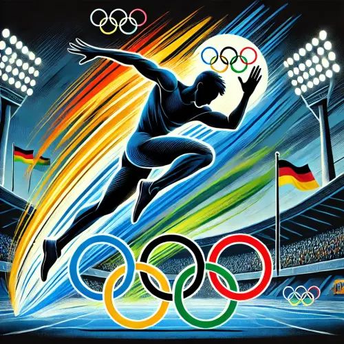 DALL·E 2024 09 17 09.39.58 A vibrant representation of the Olympics featuring iconic elements such a.webp