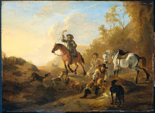 Stoop, Dirk Группа охотников, 1649, 43 cm х 61 cm, Дерево, масло