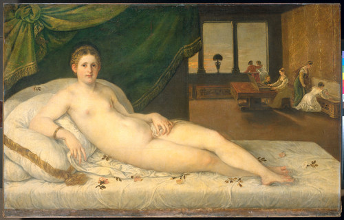 Sustris, Lambert (приписывается) Лежащая Венера, 1565, 116 cm х 186 cm, Холст, масло