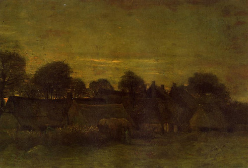 Van Gogh Vincent Village at Sunset