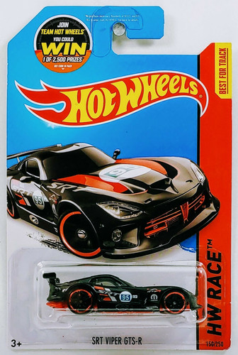 Машинка Hot Wheels SRT Viper GTS R (Dodge) 2015 Race World Race (#150) CFJ64.jpg