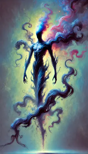 DALL·E 2024 06 13 15.13.13 Eryndor, The Whispering Shadows, a mysterious entity with a body composed.webp
