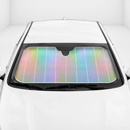 Sharper Image Iridescent Mermaid Front Windshield Sun Shade Visor Double Bubble Accordion Folding Au.jpg