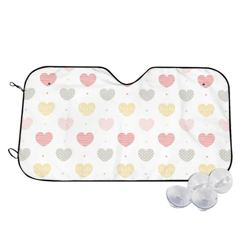 TEQUAN Sunshade for Car Windshield Cartoon hand Drawn Hearts Pattern Car Sun Shade 51 2 x 27 5 995a5.jpg