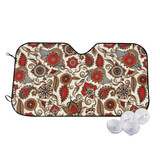 TEQUAN Sunshade for Car Windshield Traditional Colorful Paisley Floral Pattern Car Sun Shade 51 2 x 