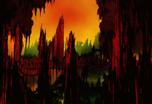 green red yellow daybreak dark abstract painting background s 3047945769.png