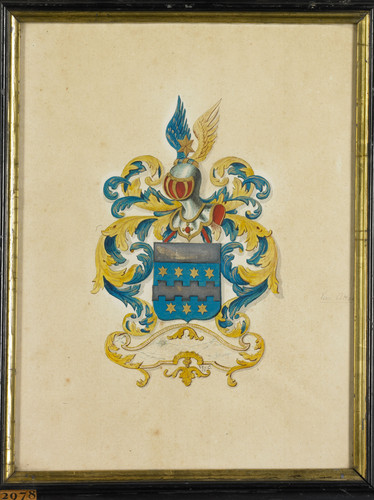 Unknown Герб рода Citters, 1777, 33 cm х 25 cm, Бумага, акварель