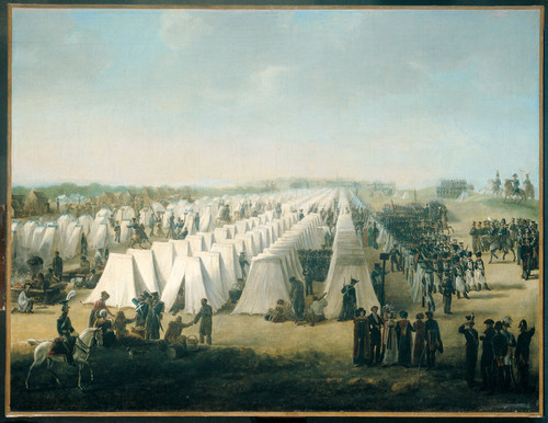 Unknown Военный лагерь в Rijen, 1835, 60 cm х 80 cm, Холст, масло