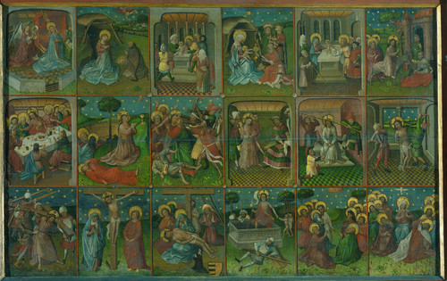 Unknown Восемнадцать сцен из жизни Христа, известное как страсть Рурмонд, 1445, 103 cm х 167,5 cm, Д