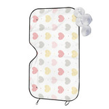 TEQUAN Sunshade for Car Windshield Cartoon hand Drawn Hearts Pattern Car Sun Shade 51 2 x 27 5 995a5