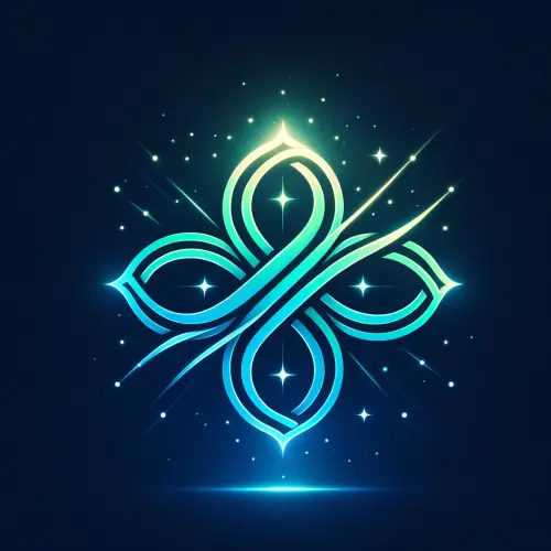 DALL·E 2024 06 12 19.04.26 A simple fantasy symbol composed of intertwining lines that glow. The des.webp