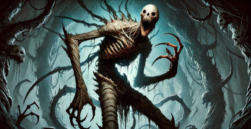 DALL·E 2024 06 16 23.27.26 A horrifying monster for DND, known as the Requiem Revenant. It stands at.jpg