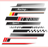 Sports stripes, car stickers. Racing decals for tuning.