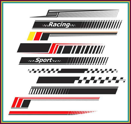 Sports stripes, car stickers. Racing decals for tuning.