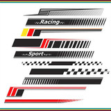 Sports stripes, car stickers. Racing decals for tuning.