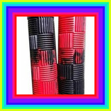 red and black pvc motorcycle han