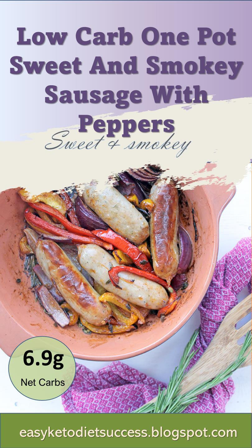 Low Carb One Pot Sweet And Smokey Sausage With Peppers