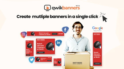 undefined The quickest banner maker for your display campaigns, automate your banner creation by generating 10 sizes at once