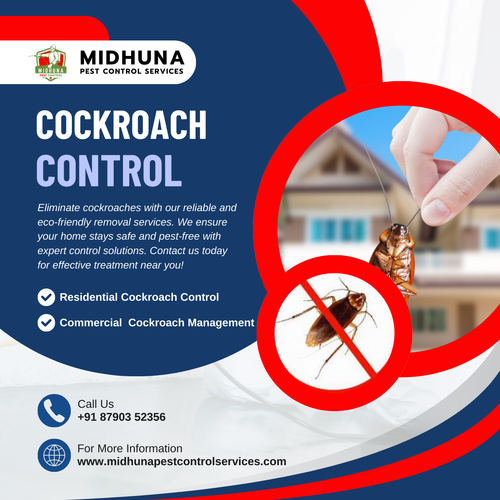 Got cockroaches? Midhuna Pest Control offers expert removal services near you.