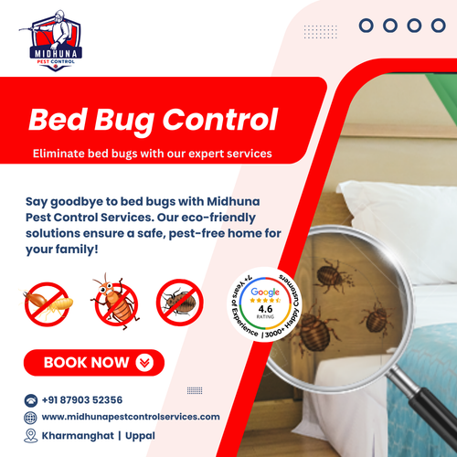 Don’t let bed bugs ruin your sleep! Midhuna Pest Control Services in Hyderabad