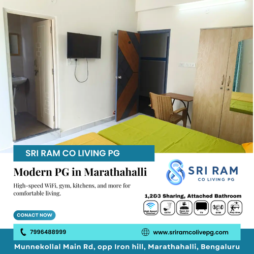 Sri ram co living pg Modern PG in Marathahalli