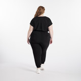 Curve Hope Jogger Black Full body Plus Size Back DOLAN 2500x2500