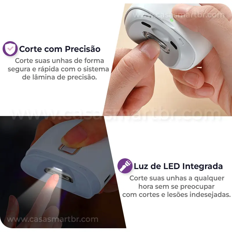 Cortador de Unha Elétrico para Bebês e Adultos - Casa Smart BR