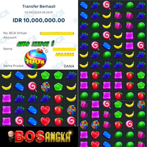 SELAMAT KEPADA ID XXXX JACKPOT PERMAINAN Sweet Bonanza Pragmatic Play DI WEB BOSANGKA