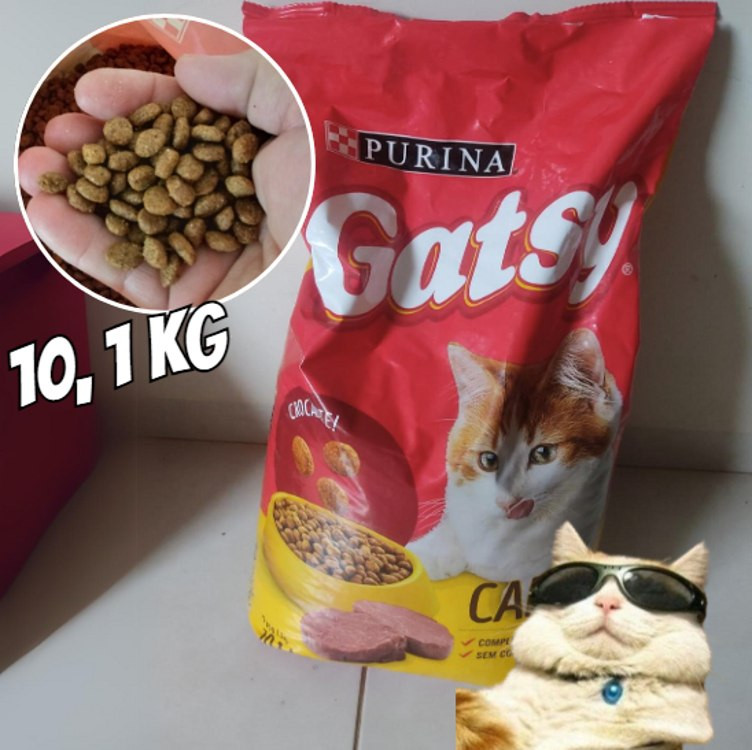 Purina Ração Gatos Adultos Gatsy Carne 10 1Kg