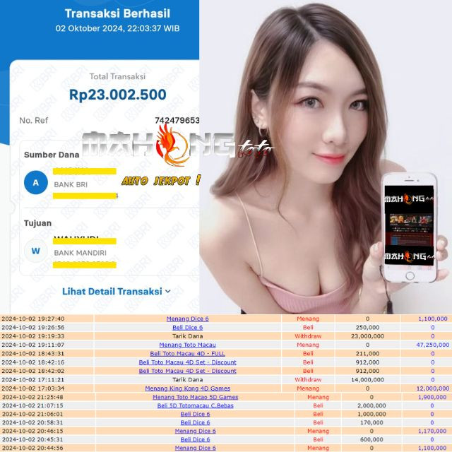 SELAMAT KEPADA ID XXXX JACKPOT POOL TOTO MACAU DI WEB MAHONGTOTO