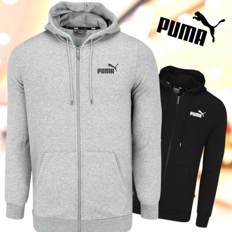 Jaqueta Puma com Capuz Essentials Small Logo FZ Hoodie FL – Masculina