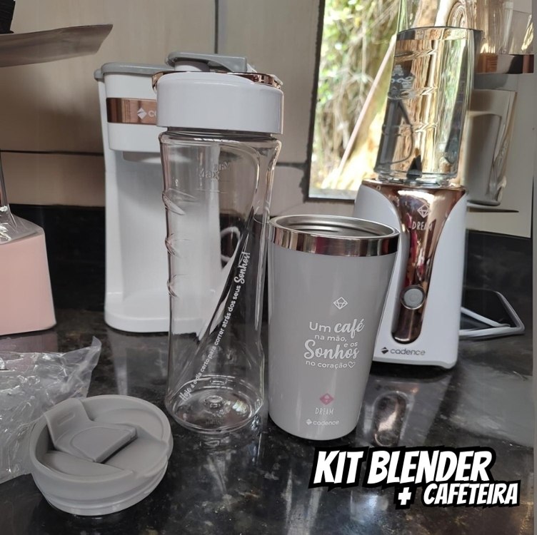 Kit Cadence Dream Rosé Gold – Blender e Cafeteira