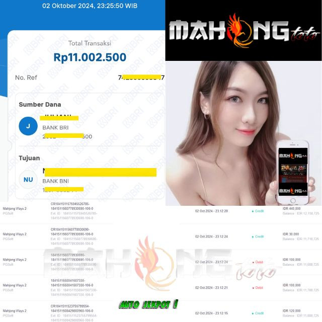 SELAMAT KEPADA ID XXXX JACKPOT PERMAINAN Mahjong Ways 2 PGSoft DI WEB MAHONGTOTO