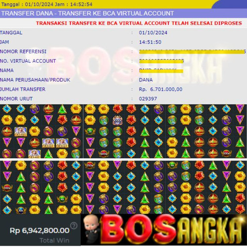 SELAMAT KEPADA ID XXXX JACKPOT PERMAINAN GATES OF OLYMPUS PRAGMATIC PLAY DI WEB BOSANGKA