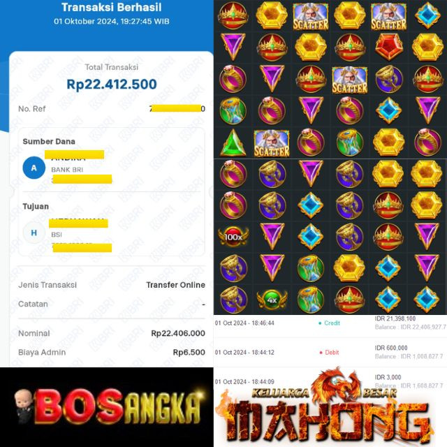 SELAMAT KEPADA ID XXXX JACKPOT PERMAINAN GATES OF OLYMPUS PRAGMATIC PLAY DI WEB BOSANGKA