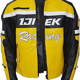 Leather Verse Mens ijiek Biker Jacket Yellow Chuck Greene Motorcyle Leather Jacket 0 (2)