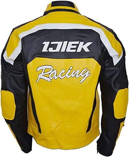 Leather Verse Mens ijiek Biker Jacket Yellow Chuck Greene Motorcyle Leather Jacket 0 (1)