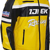 Leather Verse Mens ijiek Biker Jacket Yellow Chuck Greene Motorcyle Leather Jacket 0 (4)